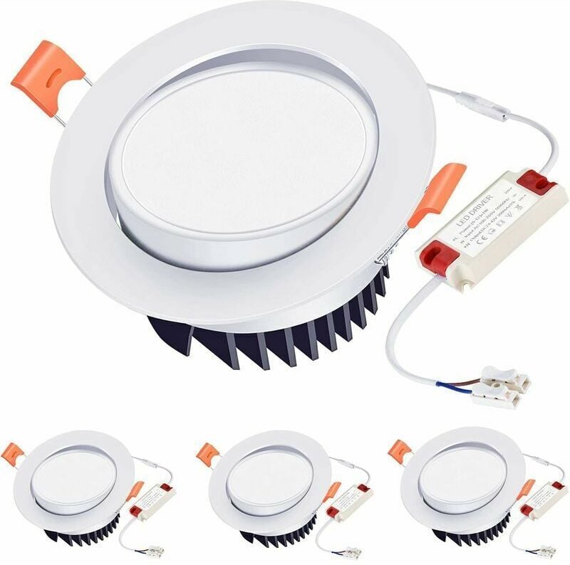 Aiperq - led Einbaustrahler 12W Warmweiß 3000K Einbaubeleuchtung 40° Einstellbar led Deckenleuchte Einbaustrahler für Kü...