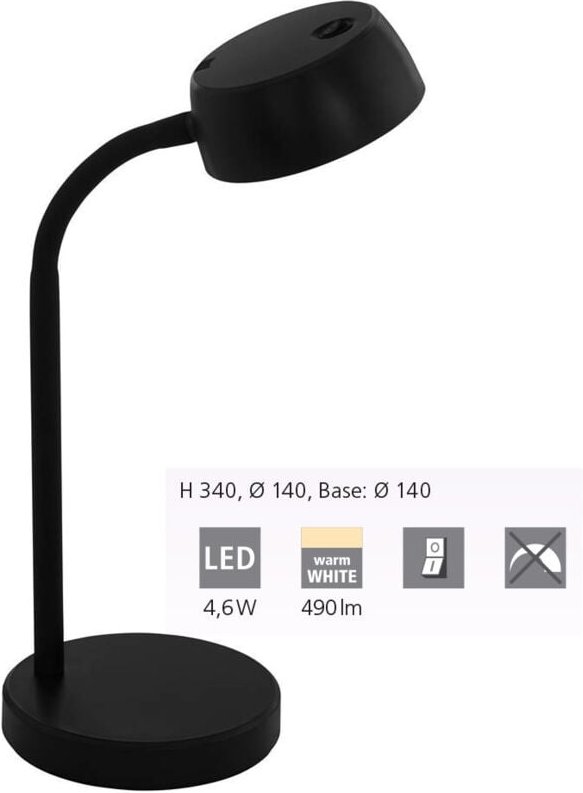 Led Tischlampe Cabales 34 x 14 cm warmweiß Lampen - Eglo