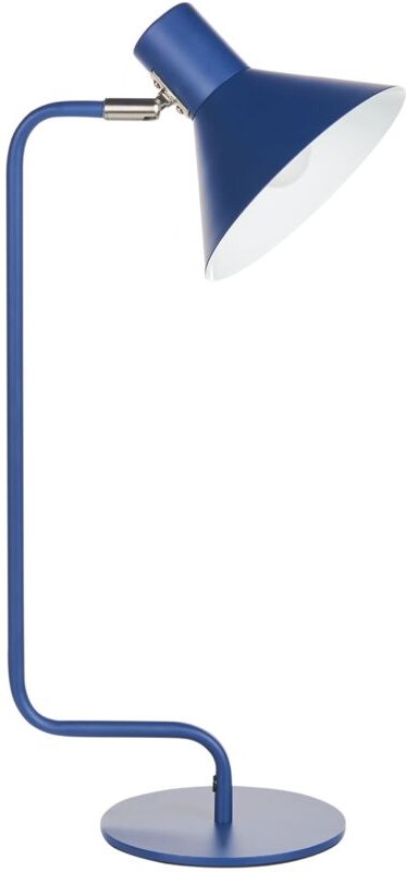 Beliani - Tischlampe Blau Eisen 51 cm Rund Matt mit Kabel Schalter Modern Nachttischlampe für Schlafzimmer Schreibtischl...