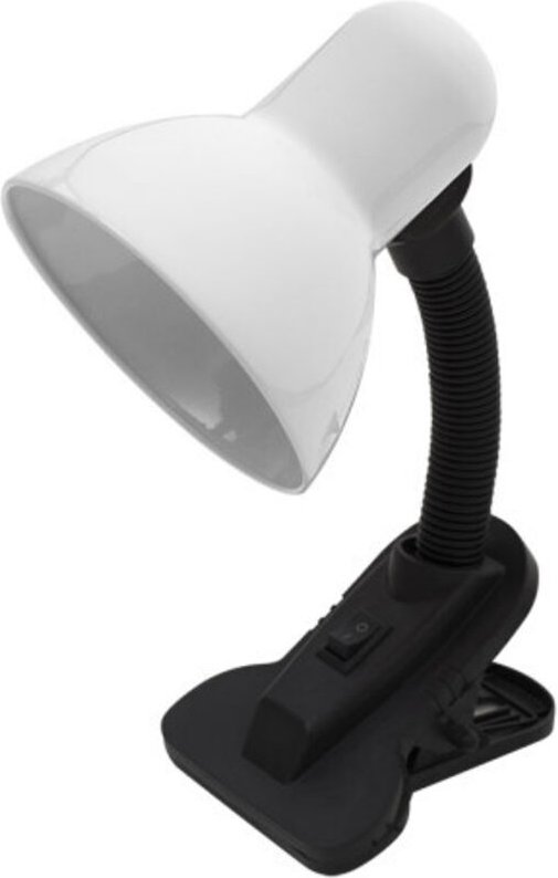 Yezco 1xe27 white flexi-fixture w/swivel clamp 26x11,5x12 cm