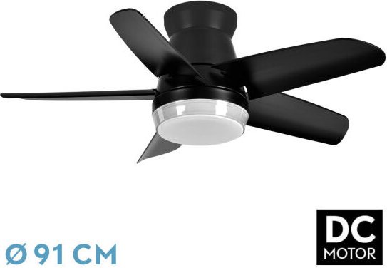 Ventilator dc neutron - Ventilator -- Farbe schwarz mit fünf Flügeln mit 6 einstellbaren Geschwindigkeiten mit 3 Tempera...