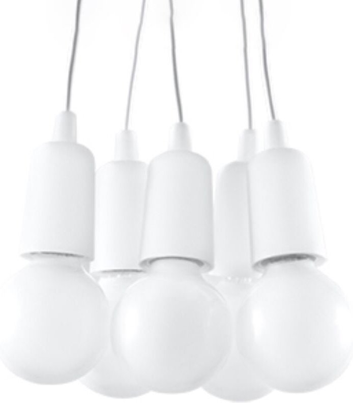 Sollux DIEGO - 5 Licht Decke Cluster Anhänger Weiß