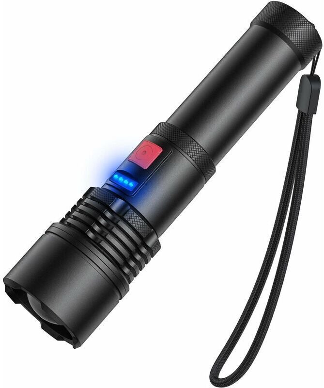 Lablanc - usb wiederaufladbare LED-Taschenlampe – 3000 Lumen, zoombare Taschenlampe – extrem leistungsstarke LED-Taschen...