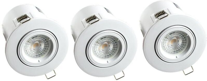 3er-Set BIRDY verstellbare weiße Einbaustrahler, BBC, GU10, 5W, 3000K, 380lm Arlux Lighting
