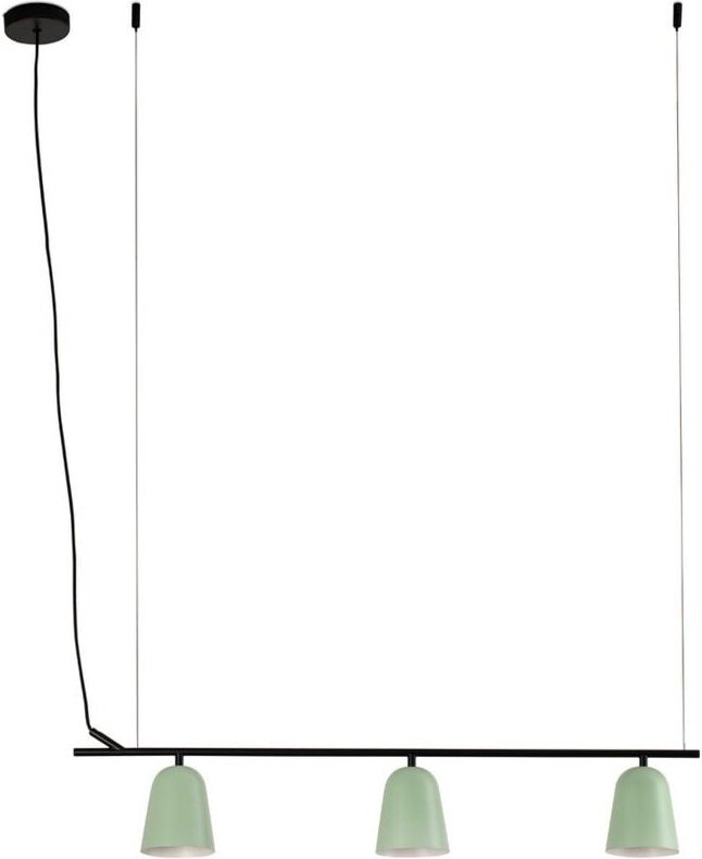 Faro STUDIO 3-flammige Pendel-Deckenleuchte, mattgrün
