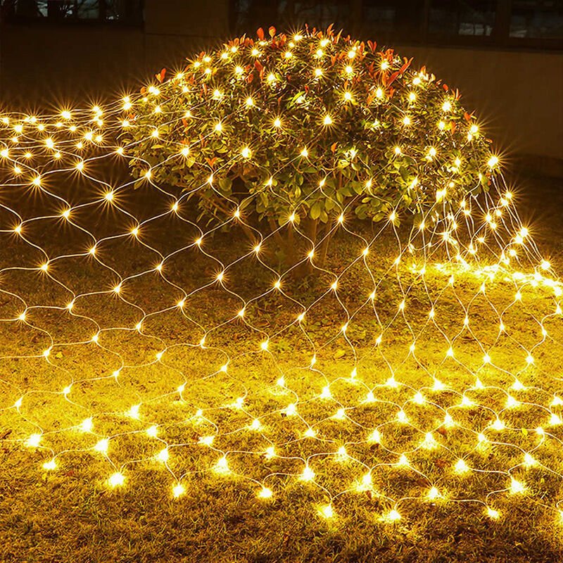 Lichterkette mit 192 LEDs, 3 m x 2 m, 8 Modi, wasserdicht, dimmbar, für Schlafzimmer, Weihnachten, Hochzeiten, Partys, Z...