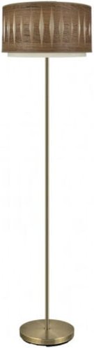 Fabrilamp - Wohnzimmerboden alexandra 1xe27 Leder/dunkles Holz 162x40x40 cm