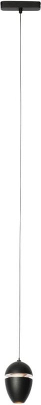 Moderne schwarze Pendelleuchte für 1-phasiges Schienensystem inkl. led - Magnetic Eggy