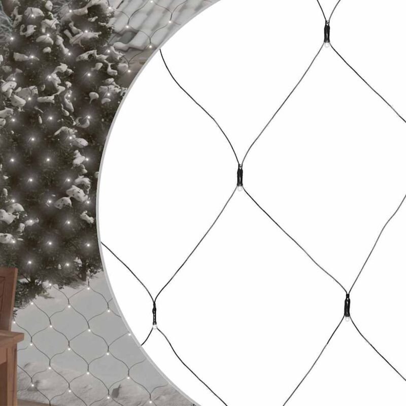 LED-Lichternetz Kaltweiß 3x2 m 204 LEDs Indoor Outdoor vidaXL