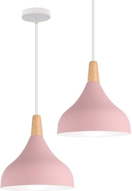 Thumbnail - 2er Pendelleuchte, 1 Flammig Hängeleuchte im Moderne Stil, Kronleuchter mit Ø20cm Lampenschirm für Wohnzimmer Schlafzimm...