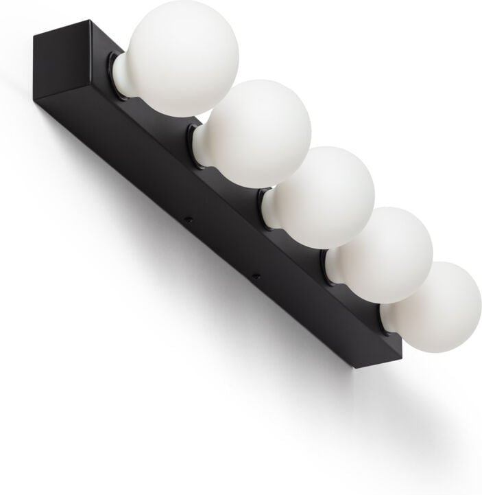 Thumbnail - Efectoled - led Wandleuchte Badezimmer Metall 5 Strahler Aizkra Schwarz