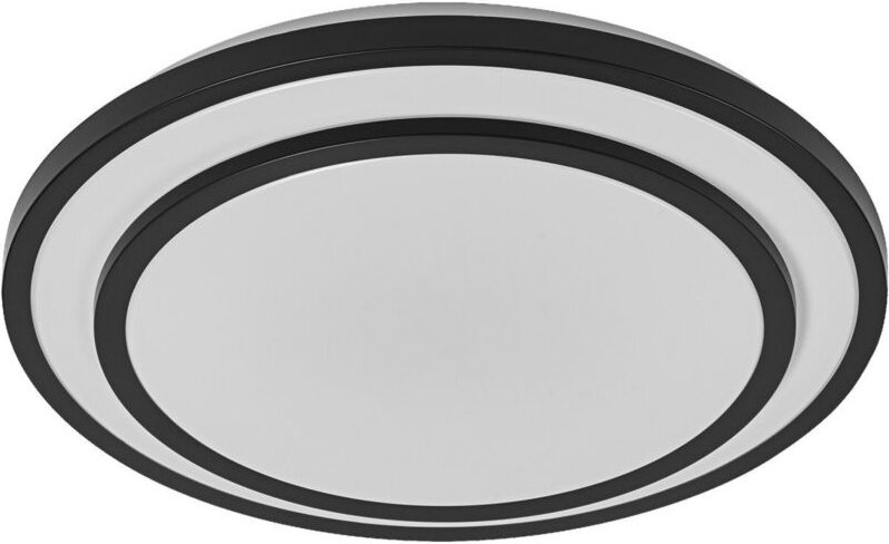 LEDVANCE ORBIS BERLIN LED-Deckenleuchte 490mm, schwarz, 36W, 4150lm, warmweiße Lichtfarbe, sehr homogene Lichtverteilung...