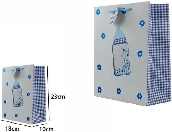 Trade Shop Traesio - Trade Shop - set mit 3 geschenktüten 18X23X10 cm fantasy flasche männlich weiblich geburt 65912 -