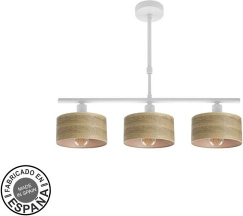 Gilda lampe 3xe14 weiss/helles holz regx55x14 cm