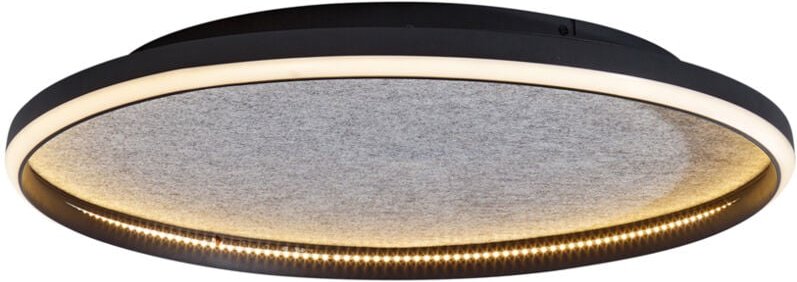 Qazqa - Design-Deckenleuchte Schwarz mit Filz inkl. led 3-Stufen-Dimmbar - Xavi Felt