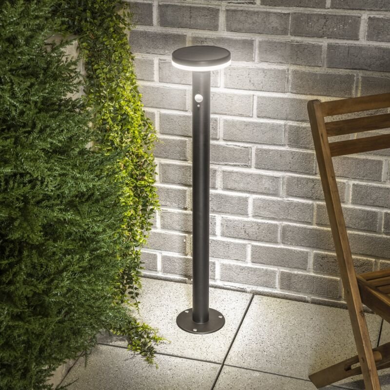 Esotec - Solar PIR-Standleuchte Mia 85 cm in schwarz IP44 wetterfest outdoor 102593