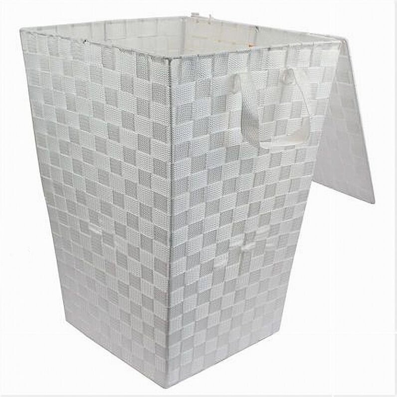 Trade Shop Traesio - Trade Shop - korb korb lagerung badezimmer home deckel 35X52CM 79103 WEIß -