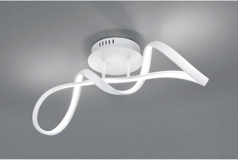 Iperbriko - Deckenleuchte Perugia Design Bow White Led Dimmer 4000k Trio Lighting