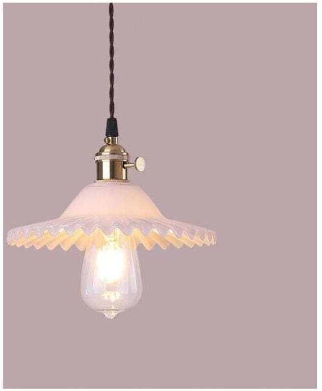E27 Industrielle Vintage-Glas-Pendelleuchte, Retro-Deckenleuchte, Glas-Retro-Pendelleuchten, industrielle Deckenbeleucht...