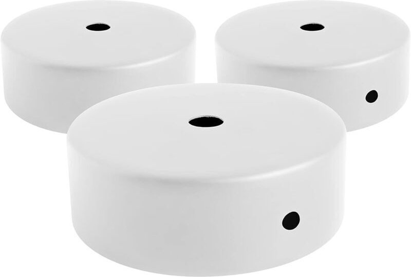 Metall-Deckenbaldachine, Kabelabdeckungen für Kronleuchter, weiß, komplettes Lampengehäuse mit Kabelklemmen, Schrauben u...