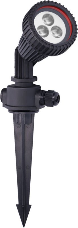 Tidian Foco Proyector Exterior para Jardín con IP65. Proyector con Pincho para Césped. Para Bombilla GU10. Color Negro