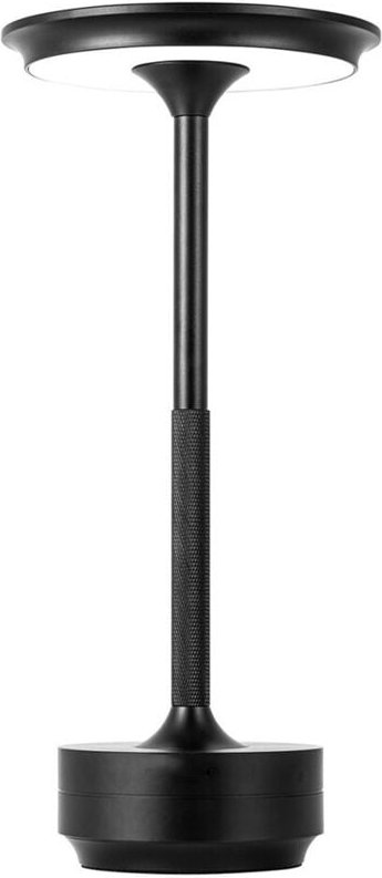 Trade Shop - LAMPADA DA TAVOLO MODERNA 3W LUME RICARICABILE TOUCH DIMMERABILE TECNOLOGIA CCT D38-3C - Schwarz
