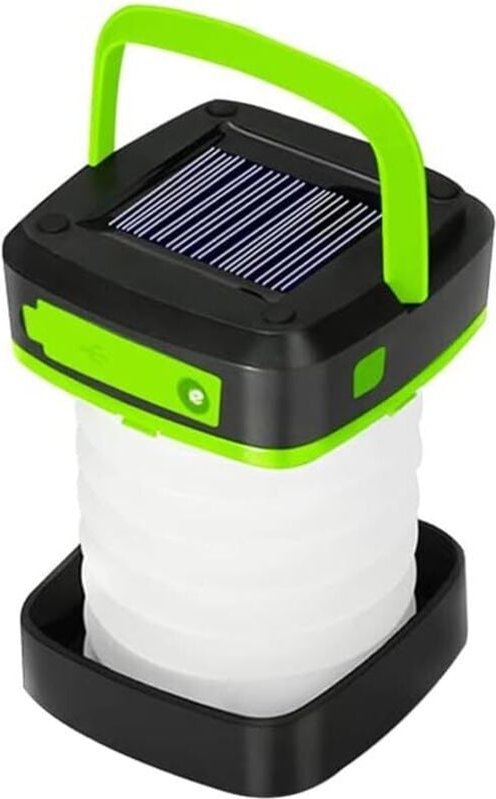 LED-Campinglaterne, solar- und USB-aufladbare Notleuchte, faltbare Campinglaterne für Stromausfälle, Nachtwanderungen un...