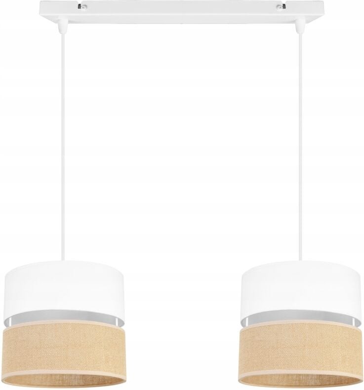 Hängelampe, Deckenleuchter, Lampenschirm 20 cm, weiß