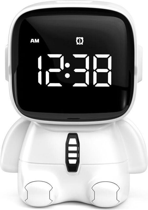 Digitaler Kinderwecker mit 2 Alarmen, 12-/24-Stunden-Anzeige, Schlummerfunktion, Timer, 5 Weckmelodien, einstellbarer La...