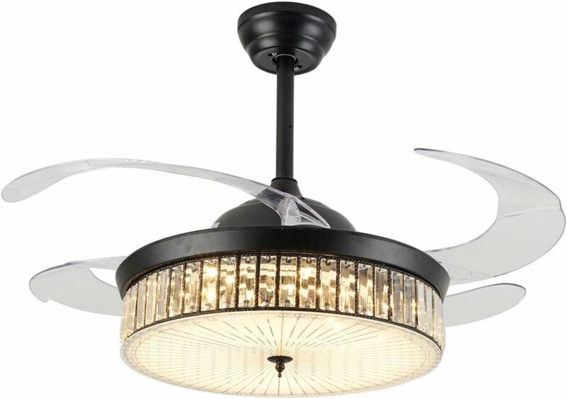42'' Decken Ventilator Fan Licht 4-Flügel Lüfterflügel Licht w/ Fernbedienienung Ventilator-Kronleuchter 240W