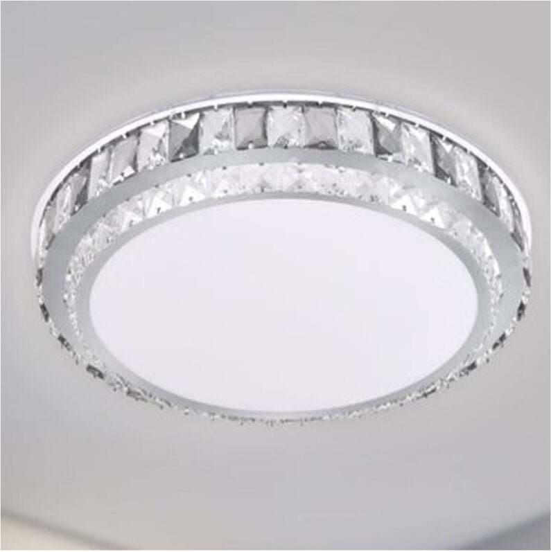 Trade Shop Traesio - Trade Shop - deckenleuchte 65W Ø50CM led schichtendesign kristalle rund kaltes licht 48316 -