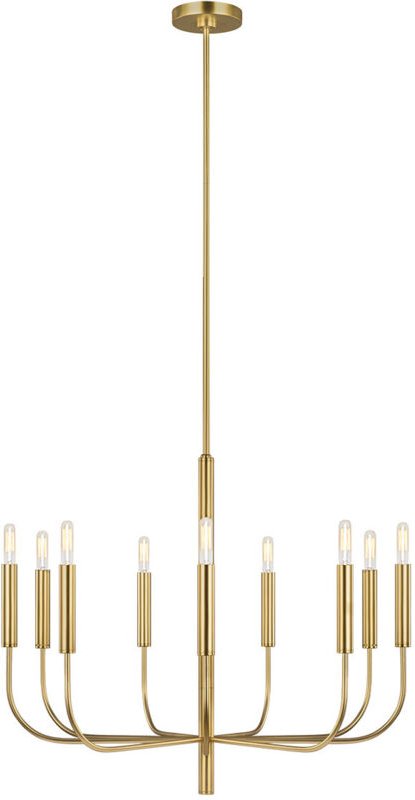 Thumbnail - Brianna 9 Leichter Kronleuchter, brüniertes Messing, E14 - Elstead