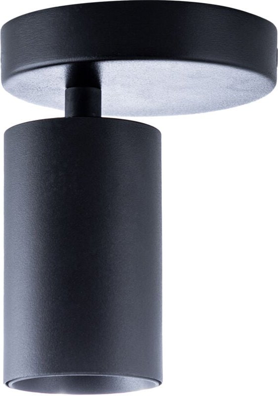 Paco Home Deckenlampe Lampe Hochwertige Verarbeitung Einfache Montage Schwenkbare Spots Schwarz, 1-flammig rund + Leucht...