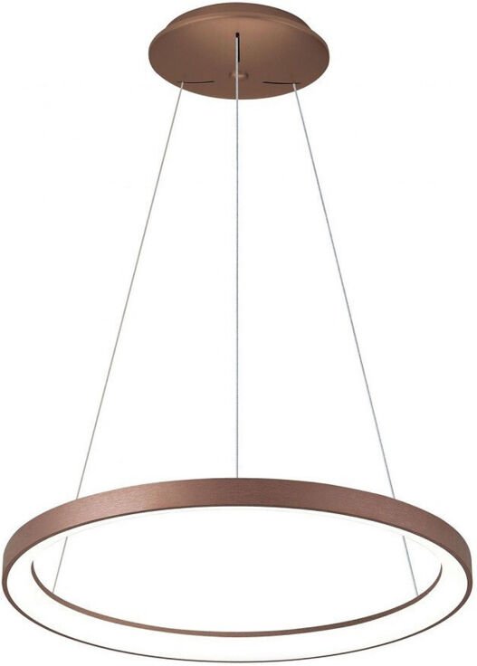 Trade Shop - LED-Hängeleuchter, 60 Watt, CCT, kreisförmige Hängelampe, 78 cm, 230 V - Braun