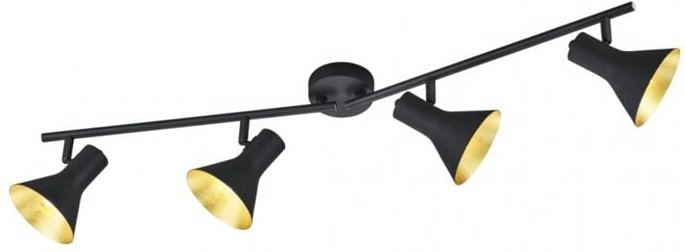 Deckenleuchte 4 Strahler E14 verstellbar Nina Black and Gold Trio Lighting