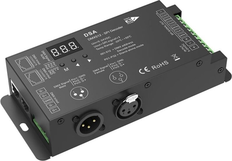 DMX512 zu SPI Pixel 5-24V DC Decoder - RF Steuerung