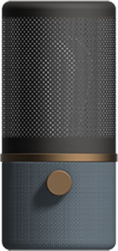 Thumbnail - Jazz Zylindrische Tischlampe Blau, Mattschwarz, Schalter am Lampenfuß 1x E27