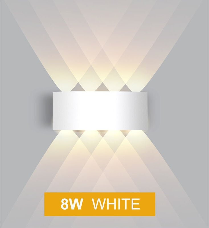 8-W-Wandleuchte mit Bewegungsmelder, automatischer Ein-/Ausschaltung, warmweißem Licht (3000 K), Lichtsensor-Wandleuchte