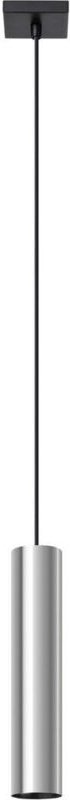 Sollux - Lagos Moderne schlanke Pendel-Deckenleuchte Chrom 1x GU10
