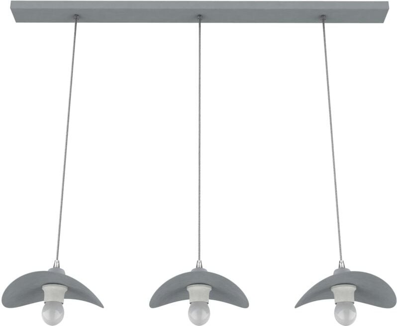 Piuma sospensione binario 3 luci monocolore opaco