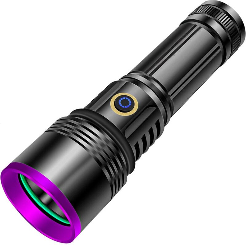 UV-Taschenlampe, 365 nm, LED, leistungsstarke Ultraviolettlampe, wiederaufladbar über USB, UV-Taschenlampe, Schwarzlicht...