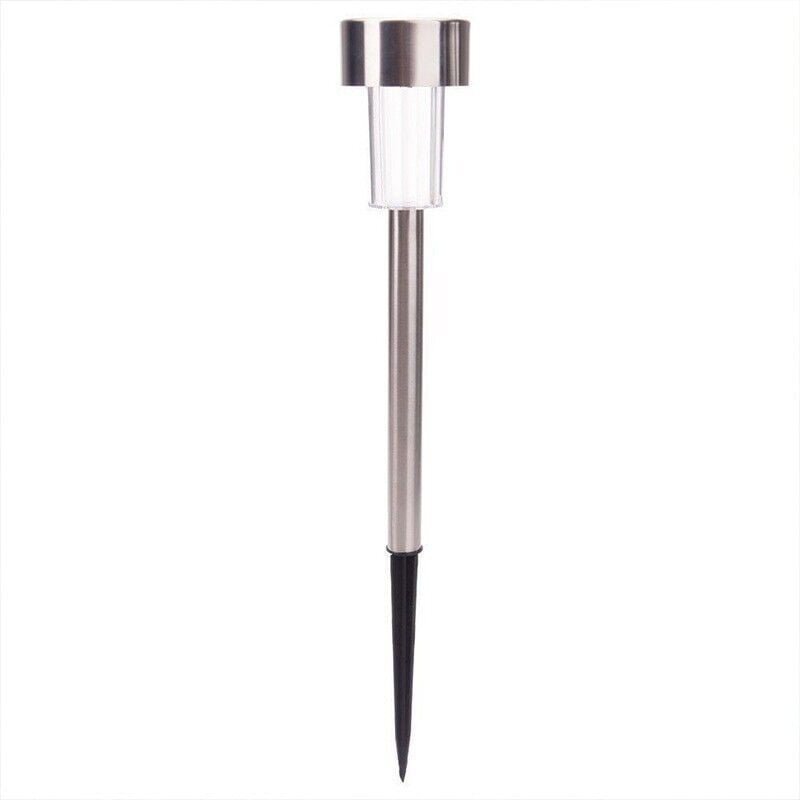 Set mit 3 farbwechselnden LED-Solar-Gartenleuchten aus Edelstahl für die Außen- und Wegbeleuchtung – Wiederaufladbar mit...