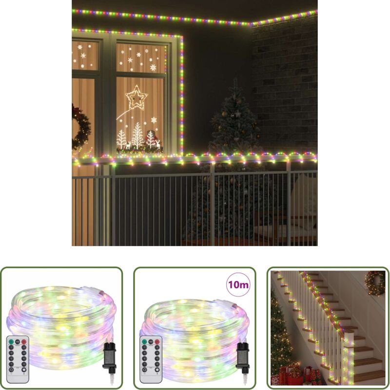 LED-Beleuchtung - Lichtseil mit 240 LEDs Mehrfarbig 10 m PVC