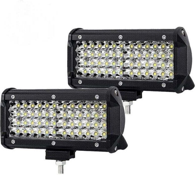 7" Paar LED-Arbeitsscheinwerfer 144 W 14400 lm 6000 K Traktorscheinwerfer LED-Leiste, XU, 4x4 Nebelscheinwerfer 4-reihig...