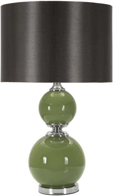 Tischlampe Starareka, Schreibtischleuchte, Büroleuchte, Arbeitslampe, 38x38 h65 cm, Grün und Graue - Dmora