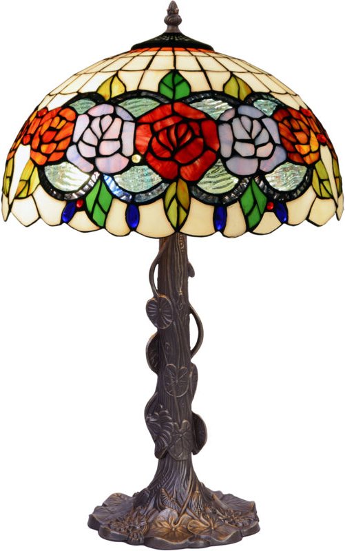 Foma Tischlampe mit 40 cm Durchmesser Schirm Rosy-Serie