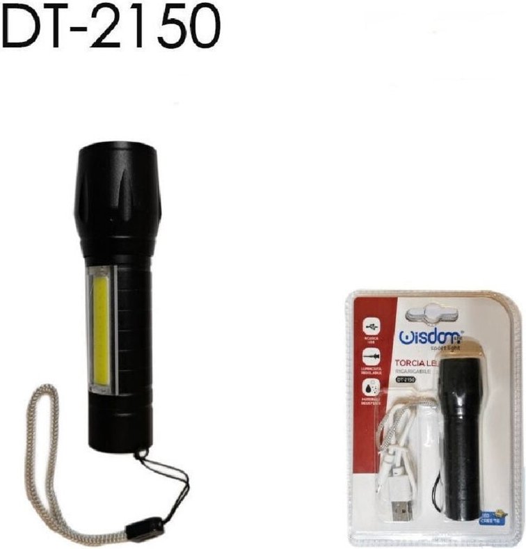 Trade Shop Traesio - Trade Shop - led recaricabile usb cree T6 light request exursionen DT-2150 -