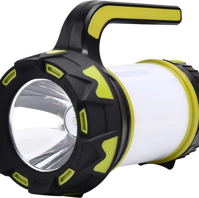 Wiederaufladbare LED-Campingleuchte, extrem leistungsstarke Campinglaterne, IPX5 wasserdicht, für Nachtangeln, Jagen, Wa...