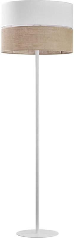 TK Linobianco Stehlampe mit Schirm Weiß, Braun 1xE27