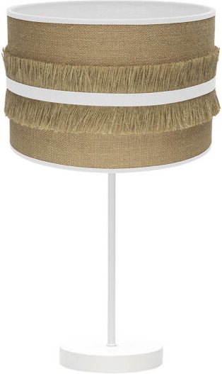 Große Tischleuchte natalia 1xe27 weiß/seidenweiß 62x30x30 cm